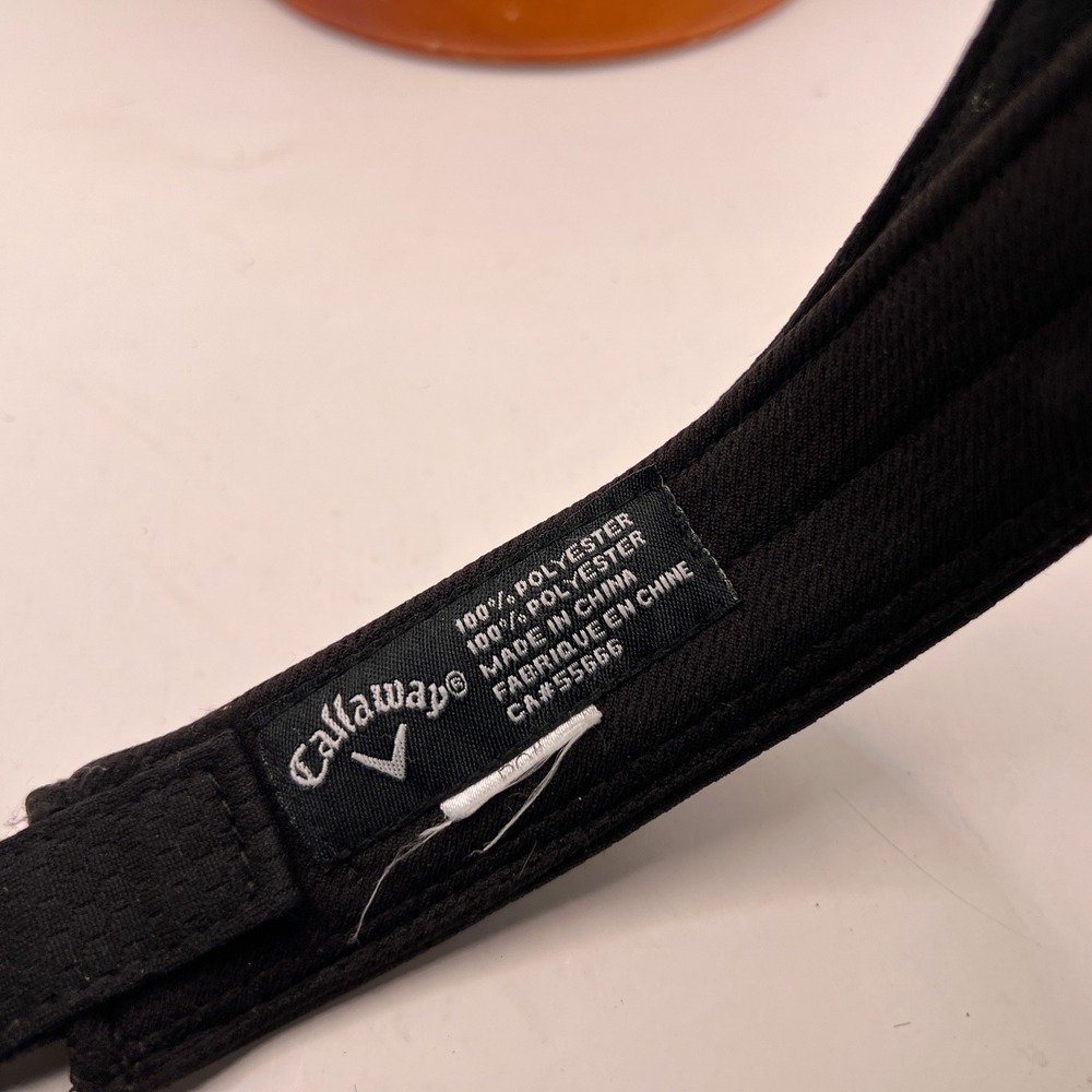 Callaway Golf Visor Black Mesh Adjustable Hat with 3D Logo - Picture 9 of 9